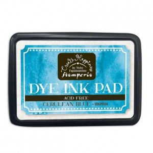 Штемпельная подушка DYE INK PAD WARM WKPR04 "Небесный синий" Stamperia, 8х6 см